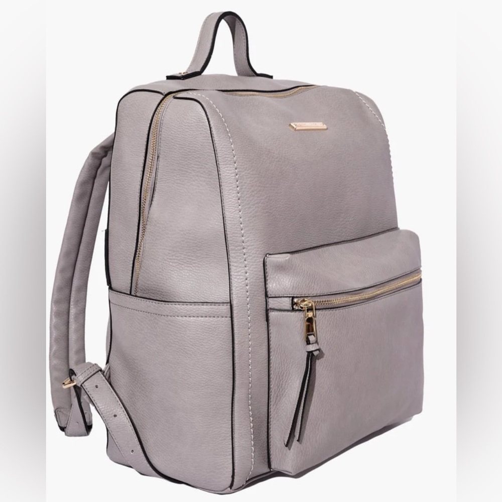 Poppy & Peonies Nomad Backpack - Light Gray